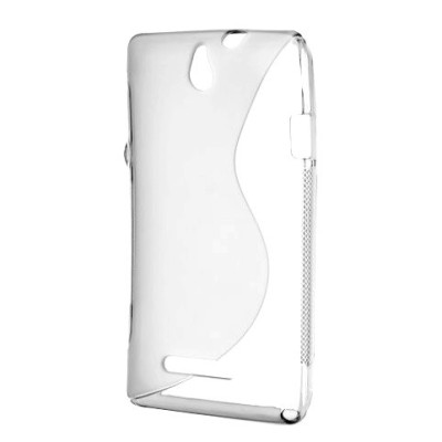 Sony Xperia E „S-Line“ белый твердый силиконовый чехол из TPU | Vacins.lv