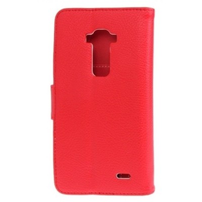 LG G Flex (D955) открываемый красный кожаный чехол - книжка | Vacins.lv