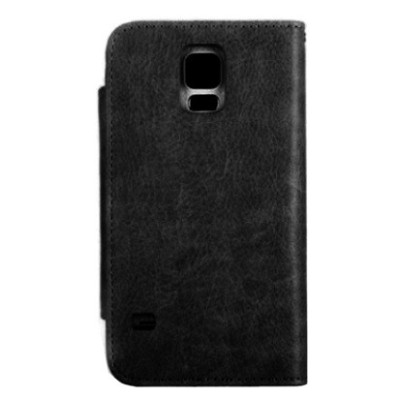 Кожаный чёрный чехол-книжка ''Kalaideng'' Fresh для Samsung Galaxy S5 (S5 Neo) | Vacins.lv