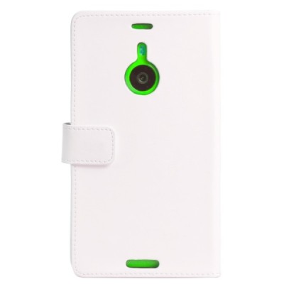Nokia Lumia 1520 открываемый белый кожаный чехол - книжка | Vacins.lv