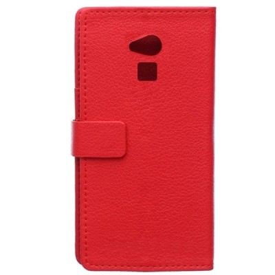 HTC One Max открываемый красный кожаный чехол - книжка | Vacins.lv