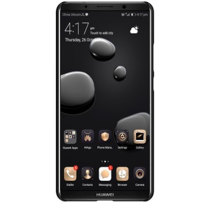 Huawei Mate 10 Pro Nillkin Frosted Shield чёрный пластиковый чехол + защитная пленка для экрана | Vacins.lv