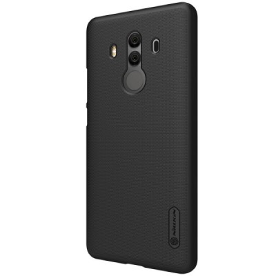 Huawei Mate 10 Pro Nillkin Frosted Shield чёрный пластиковый чехол + защитная пленка для экрана | Vacins.lv