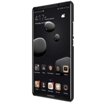 Huawei Mate 10 Pro Nillkin Frosted Shield чёрный пластиковый чехол + защитная пленка для экрана | Vacins.lv