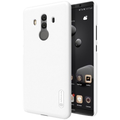 Huawei Mate 10 Pro Nillkin Frosted Shield balts plastmasas apvalks + ekrāna aizsargplēve / Vacins.lv