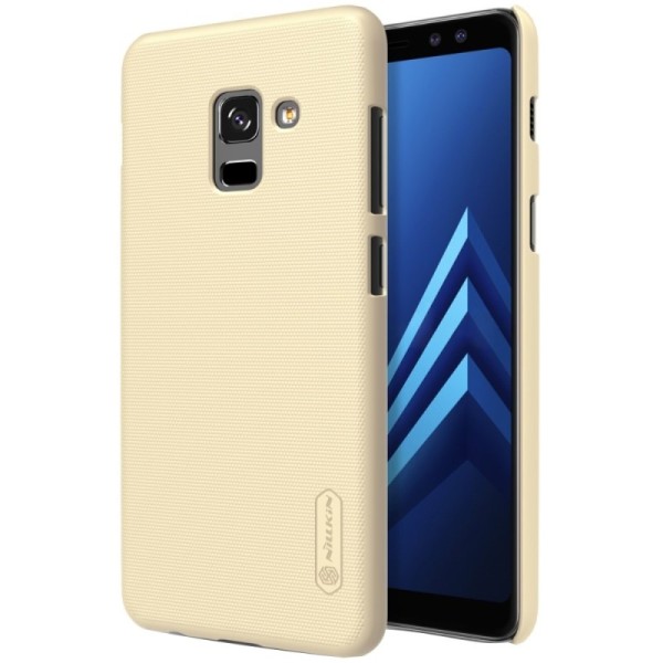„Nillkin“ Frosted Shield чехол - золотой + защитная пленка для экрана (Galaxy A8+ 2018)