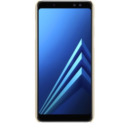 Samsung Galaxy A8+ 2018 (A730F) Nillkin Frosted Shield золотой пластиковый чехол + защитная пленка для экрана | Vacins.lv