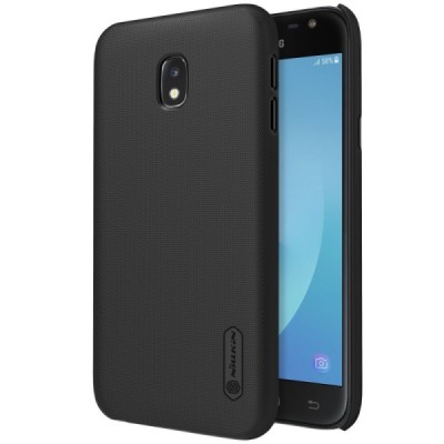 Samsung Galaxy J3 2017 (J330) Nillkin Frosted Shield melns plastmasas apvalks + ekrāna aizsargplēve / Vacins.lv