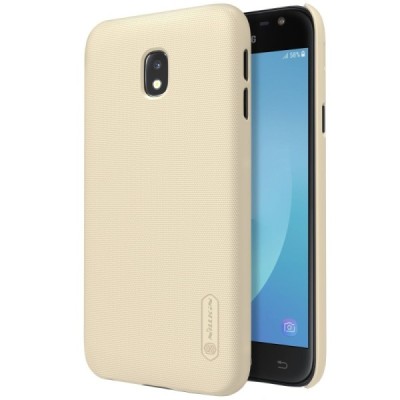 Samsung Galaxy J3 2017 (J330) Nillkin Frosted Shield zelta plastmasas apvalks + ekrāna aizsargplēve / Vacins.lv