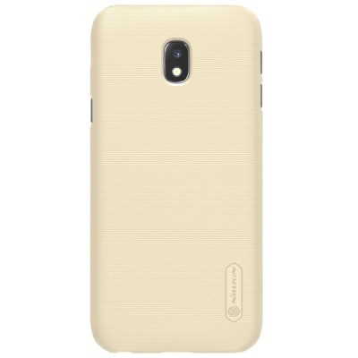 Samsung Galaxy J3 2017 (J330) Nillkin Frosted Shield золотой пластиковый чехол + защитная пленка для экрана | Vacins.lv