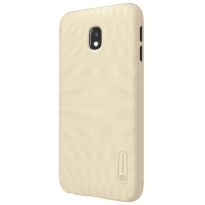 Samsung Galaxy J3 2017 (J330) Nillkin Frosted Shield золотой пластиковый чехол + защитная пленка для экрана | Vacins.lv