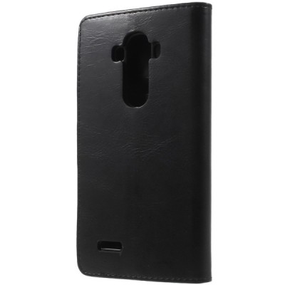 Mercury Blue Moon LG G4 (H815) кожаный чехол-книжка чёрного цвета | Vacins.lv
