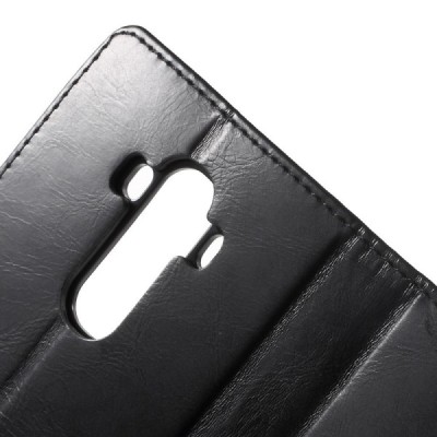 Mercury Blue Moon LG G4 (H815) кожаный чехол-книжка чёрного цвета | Vacins.lv