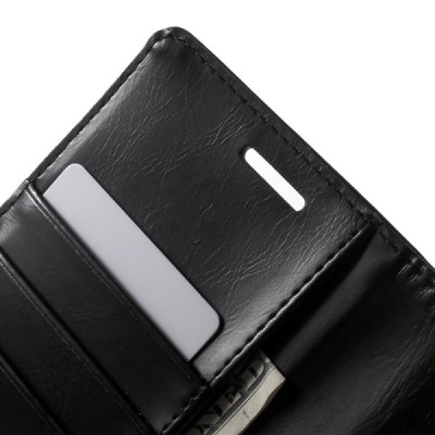 Mercury Blue Moon LG G4 (H815) кожаный чехол-книжка чёрного цвета | Vacins.lv