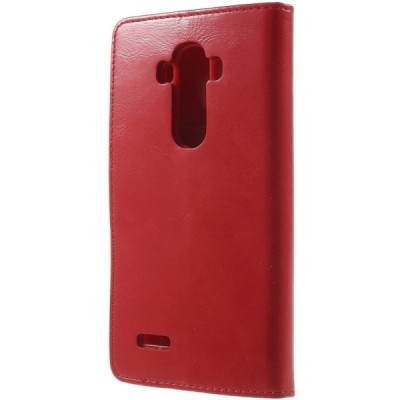 Mercury Blue Moon LG G4 (H815) atvērams sarkans ādas maciņš - maks / Vacins.lv