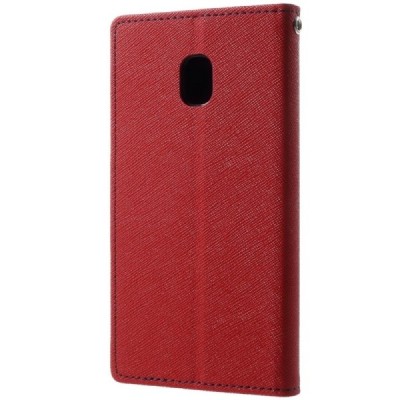 „Mercury“ Fancy Samsung Galaxy J3 2017 (J330) красный кожаный чехол-книжка | Vacins.lv