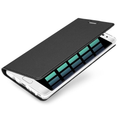 Samsung Galaxy S7 Edge (G935) „Dux Ducis“ Skin sērijas melns ādas atvērams maciņš / Vacins.lv