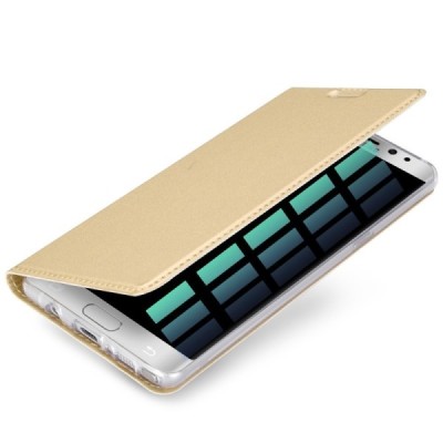 „Dux Ducis“ Skin серии Samsung Galaxy S7 Edge (G935) золотой кожаный чехол-книжка | Vacins.lv