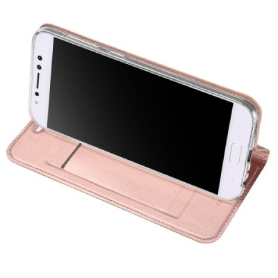 Asus Zenfone 4 Selfie Pro (ZD552KL) „Dux Ducis“ Skin sērijas rozs ādas atvērams maciņš / Vacins.lv
