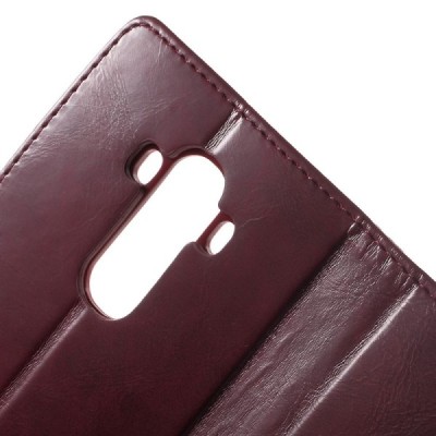 Mercury Blue Moon LG G4 (H815) atvērams bordo ādas maciņš - maks / Vacins.lv