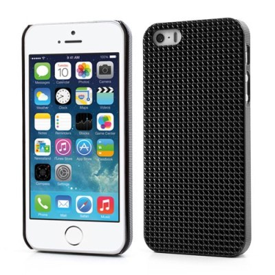 Melns stilīgs reljefa 3D Apple iPhone 5 apvalks / Vacins.lv