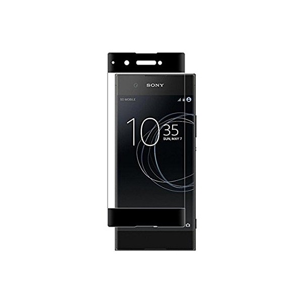 „Calans“ Tempered Glass pilnīgi aizsedzams ekrāna aizsargstikls 0.2 mm - melns (Xperia XA1)