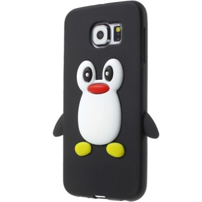 Мягкий силиконовый Samsung Galaxy S6 (G920) чехол пингвин | Vacins.lv