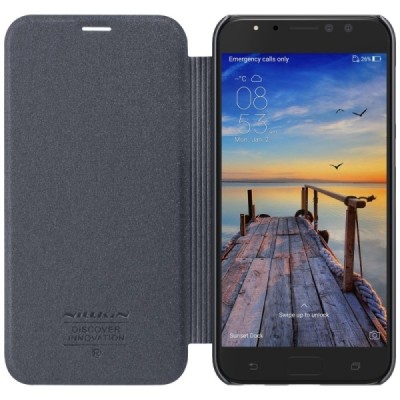 Asus Zenfone 4 Selfie Pro (ZD552KL) „Nillkin“ Sparkle atvēramais pelēks maciņš / Vacins.lv