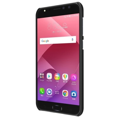 Asus Zenfone 4 Selfie Pro (ZD552KL) Nillkin Frosted Shield melns plastmasas apvalks + ekrāna aizsargplēve / Vacins.lv