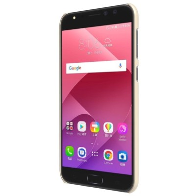 Asus Zenfone 4 Selfie Pro (ZD552KL) Nillkin Frosted Shield золотой пластиковый чехол + защитная пленка для экрана | Vacins.lv
