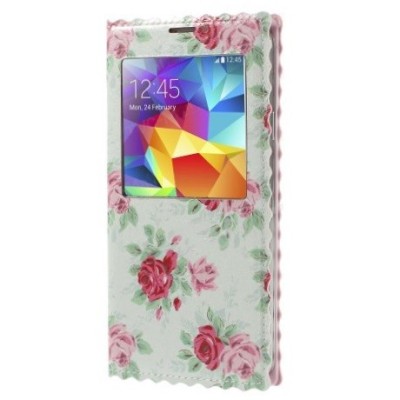 „Rose“ серии Samsung Galaxy S5 (S5 Neo) мятный чехол - книжка | Vacins.lv