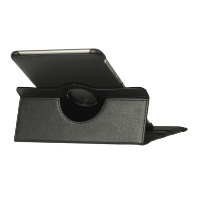 Samsung Galaxy Tab 2 10.1 P5100 (P5110) atvēramais melns ādas futrālis, grozās 360° grādu apjomā / Vacins.lv