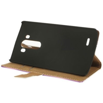 LG G3 D855 (D850, D851) „Monster“ sērijas balts ādas atvērams maciņš / Vacins.lv
