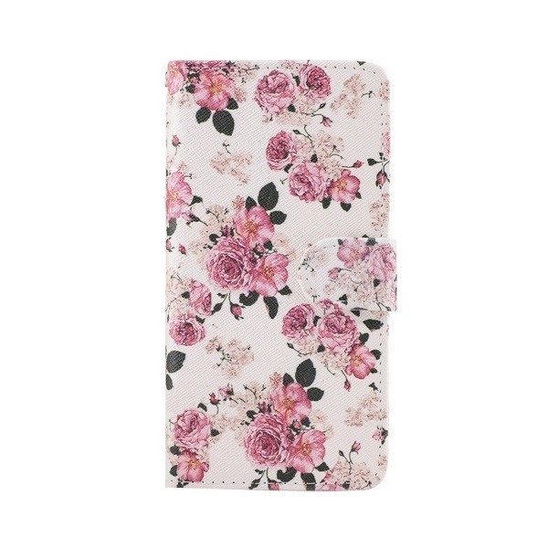 „Flowers“ atvērams maciņš - balts (L90)