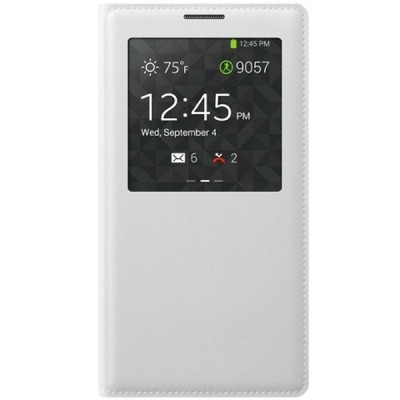 Samsung Galaxy Note 3 (N9005, N9002, N9000) открываемый белый „View Window“ чехол c oкошком | Vacins.lv