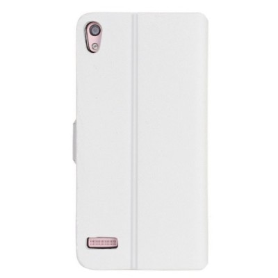 Huawei Ascend P6 открываемый белый кожаный чехол - книжка | Vacins.lv