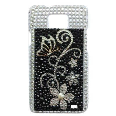 „Diamonds“ sudrabs Samsung Galaxy S2 (I9100) apvalks / vacins.lv