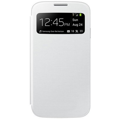 Samsung Galaxy S4 (I9500) S View Cover белый кожаный чехол - книжка | Vacins.lv
