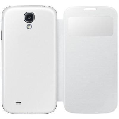 Samsung Galaxy S4 (I9500) S View Cover белый кожаный чехол - книжка | Vacins.lv