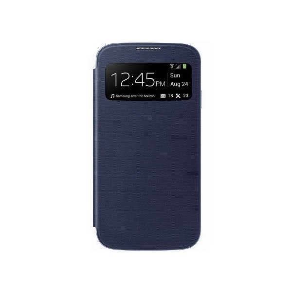 S View Cover atvērams maciņš - tumši zils (Galaxy S4)