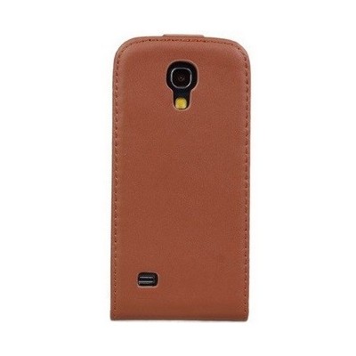 Samsung Galaxy S4 vertikāli ādas vertikāli atvēramais brūns futrālis / Vacins.lv