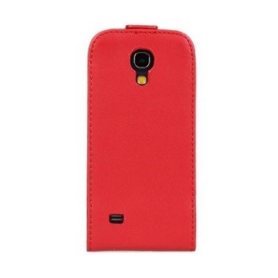 Samsung Galaxy S4 vertikāli ādas vertikāli atvēramais sarkans futrālis / Vacins.lv