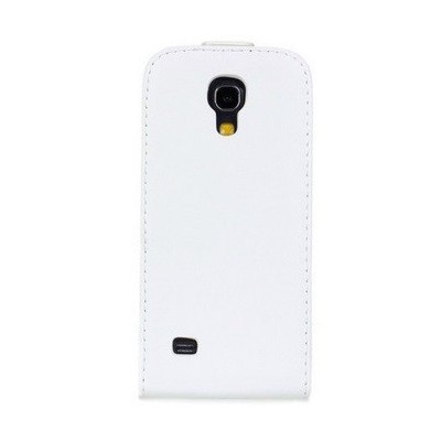 Samsung Galaxy S4 vertikāli ādas vertikāli atvēramais balts futrālis / Vacins.lv