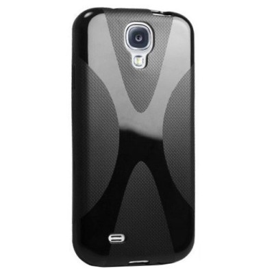 Samsung Galaxy S4 X-style твердый силиконовый чехол (TPU) - черный | Vacins.lv