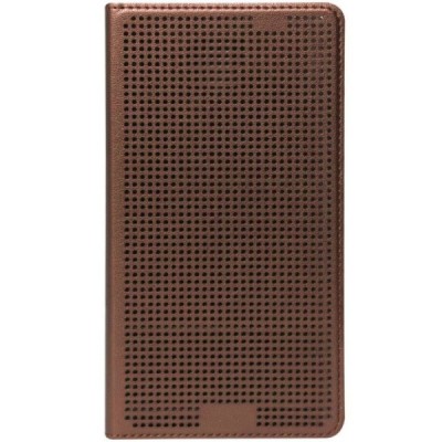 Samsung Galaxy Note 3 (N9005, N9002, N9000) Dot View открываемый золотой кожаный чехол - книжка | Vacins.lv