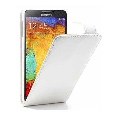 Классический белый кожаный чехол-книжка  для Samsung Galaxy Note 3 N9005 | Vacins.lv