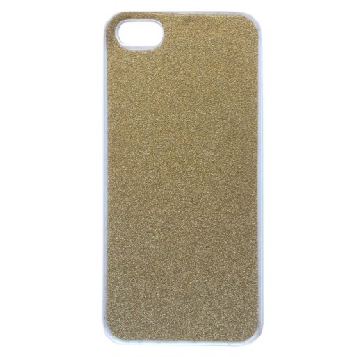 Apple iPhone SE (5, 5s) Glitter пластиковый золотой чехол | Vacins.lv