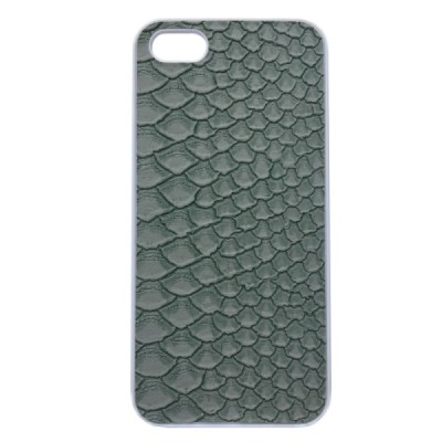 Apple iPhone SE (5, 5s) Leather plastmasas pelēks apvalks / Vacins.lv