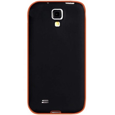 Чёрный пластиковый чехол для Samsung Galaxy S4 (i9500) с твердой силиконовой рамкой | Vacins.lv