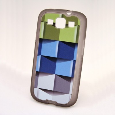 Bullet Samsung Galaxy S3 i9300 cieta silikona futrālis - Cubes (Kubi) / Vacins.lv